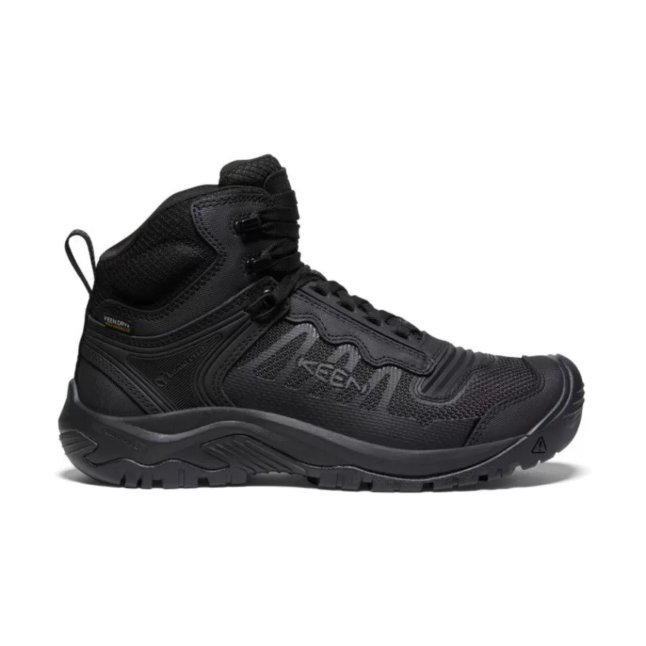 Men KEEN Work Boots & Shoes-Men'S Reno Kbf Waterproof Mid (Soft Toe) | Black/Black