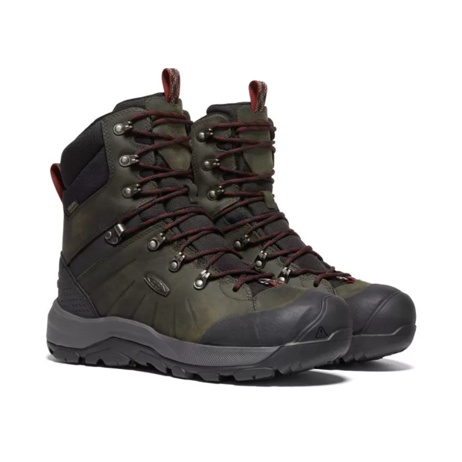 Men KEEN Boots-Men'S Revel Iv High Polar Waterproof Boot | Magnet/Red Carpet