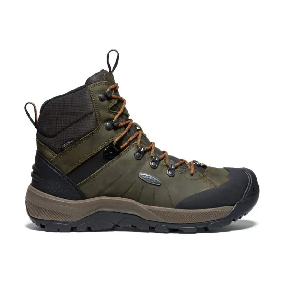 Men KEEN Boots-Men'S Revel Iv Polar Waterproof Boot | Dark Olive/Marmalade