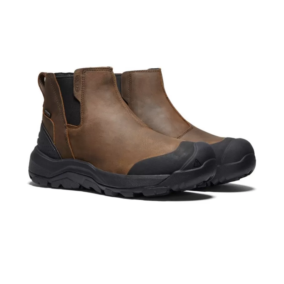 Men KEEN Boots-Men'S Revel Iv Waterproof Chelsea | Canteen/Black