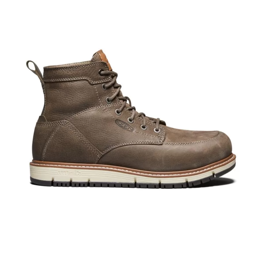 Men KEEN Work Boots & Shoes-Men'S San Jose 6" Boot (Aluminum Toe) | Falcon/Caramel Cafe