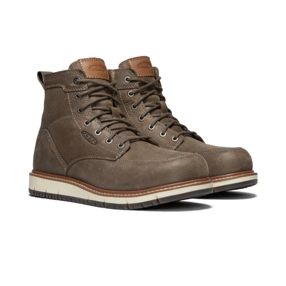 Men KEEN Work Boots & Shoes-Men'S San Jose 6" Boot (Aluminum Toe) | Falcon/Caramel Cafe