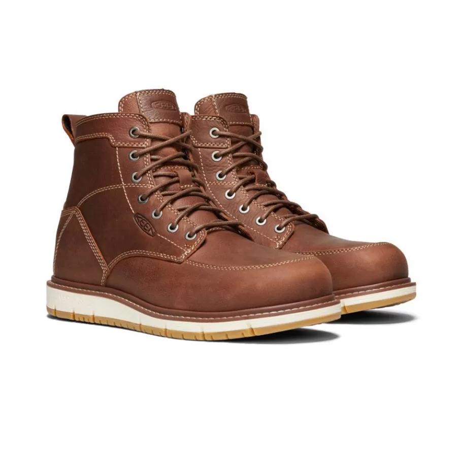 Men KEEN Work Boots & Shoes-Men'S San Jose 6" Boot (Aluminum Toe) | Gingerbread/Gum