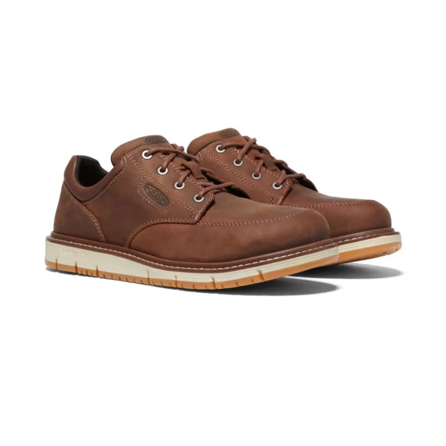 Men KEEN Work Boots & Shoes-Men'S San Jose Oxford (Aluminum Toe) | Gingerbread/Off White