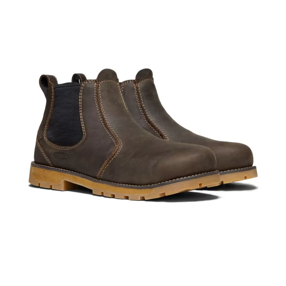 Men KEEN Work Boots & Shoes-Men'S Seattle Romeo (Aluminum Toe) | Cascade Brown/Gum