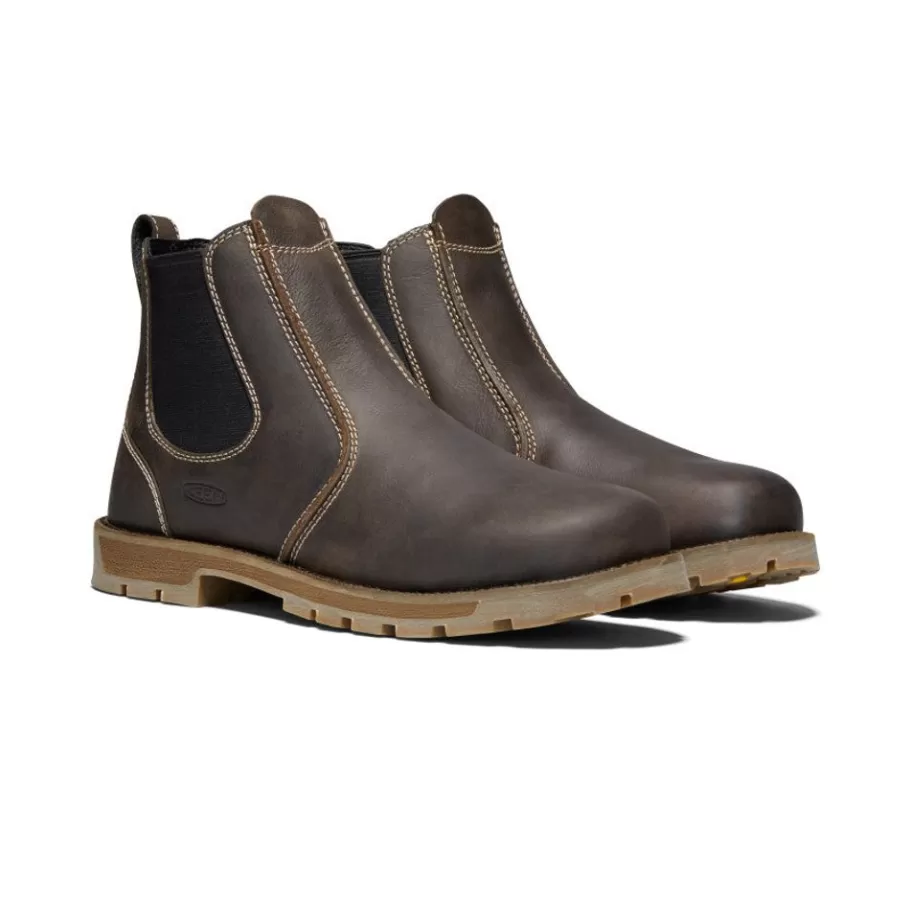 Men KEEN Work Boots & Shoes-Men'S Seattle Romeo (Soft Toe) | Cascade Brown/Black