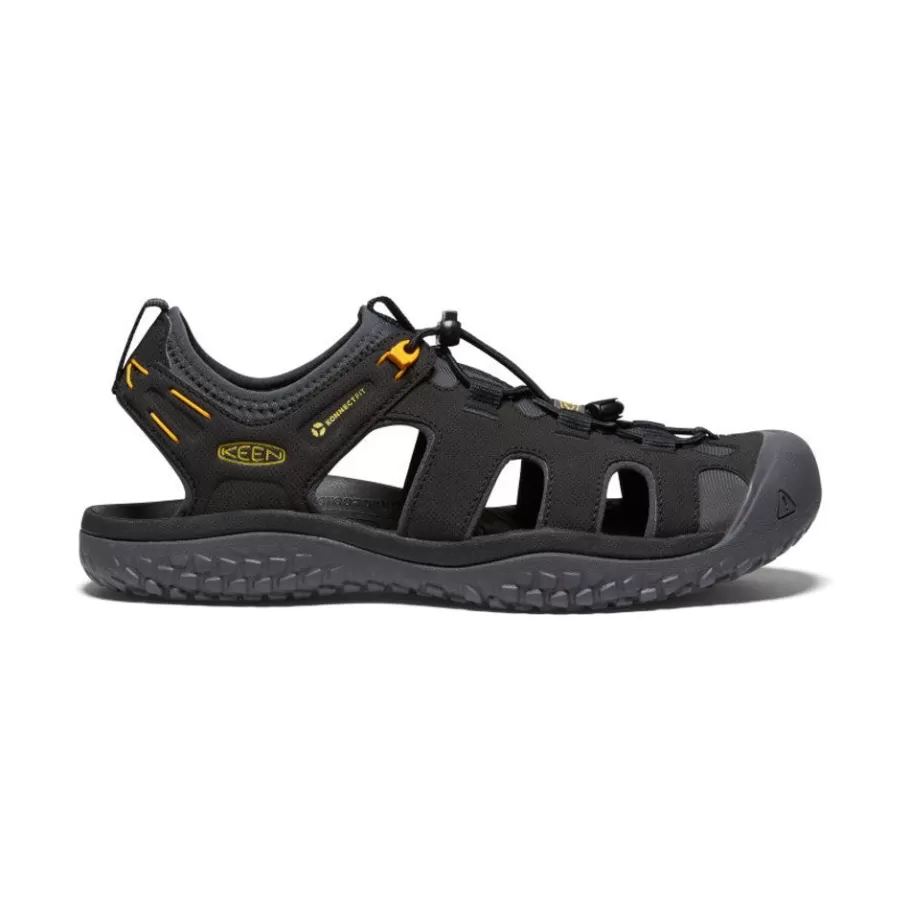 Men KEEN Sandals-Men'S Solr Sandal | Black/Gold