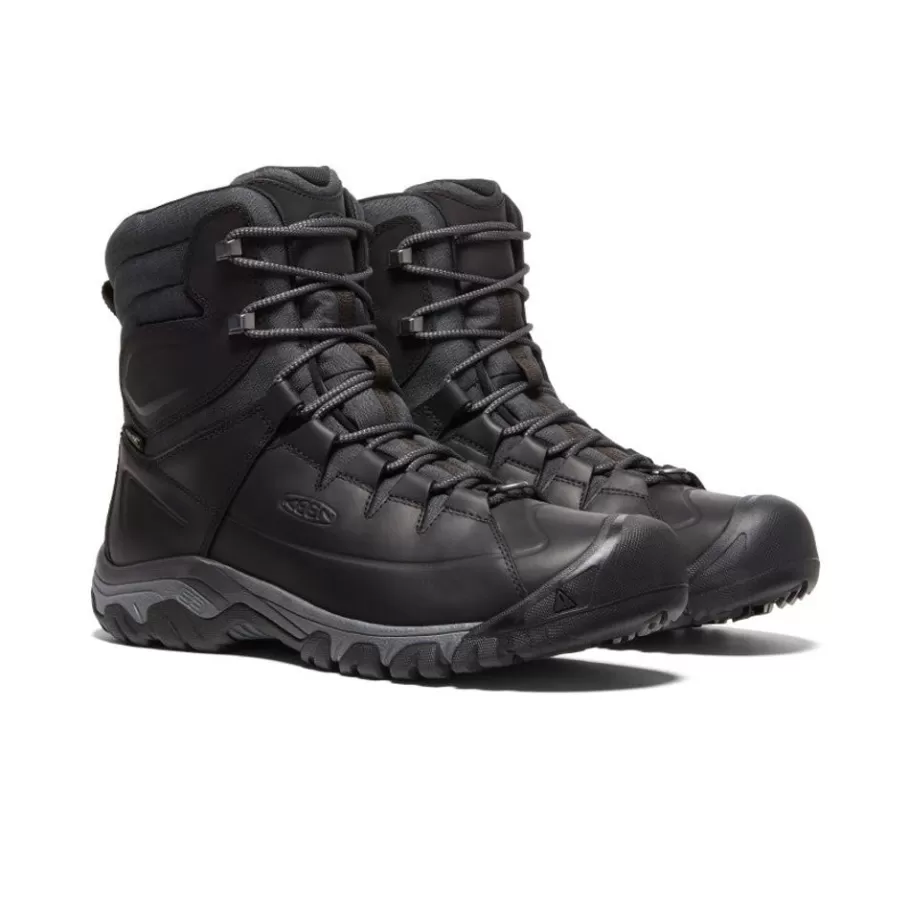 Men KEEN Boots-Men'S Targhee High Lace Waterproof Boot | Black/Raven