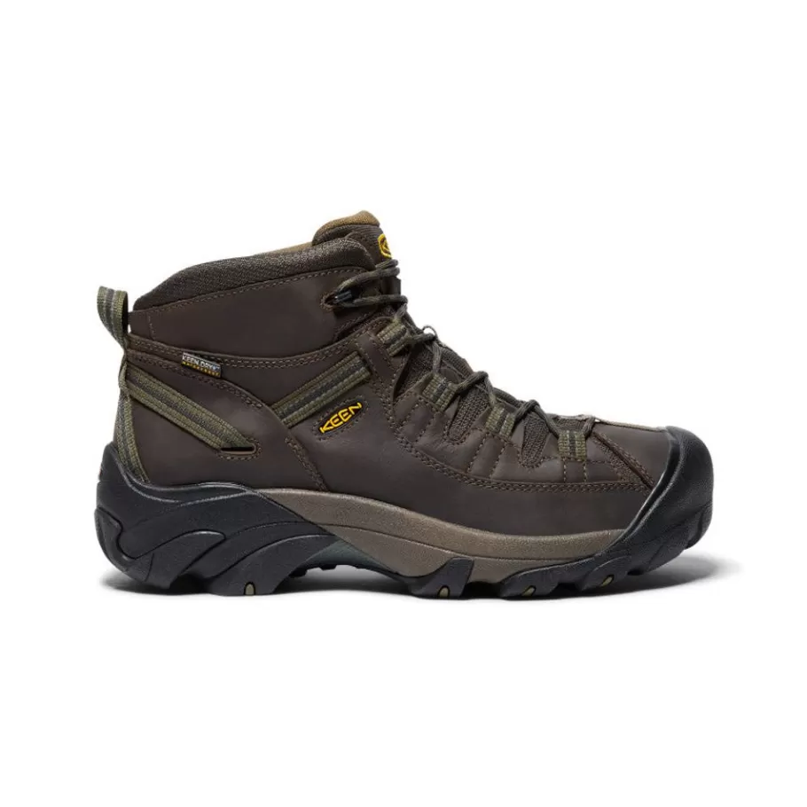 Men KEEN Boots-Men'S Targhee Ii Mid Waterproof Hiking Boots | Canteen/Dark Olive