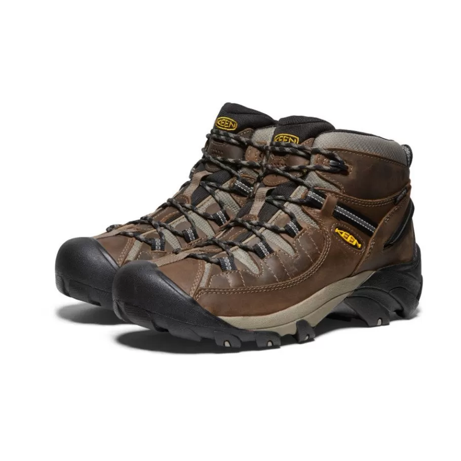 Men KEEN Boots-Men'S Targhee Ii Mid Waterproof Hiking Boots | Shitake/Brindle