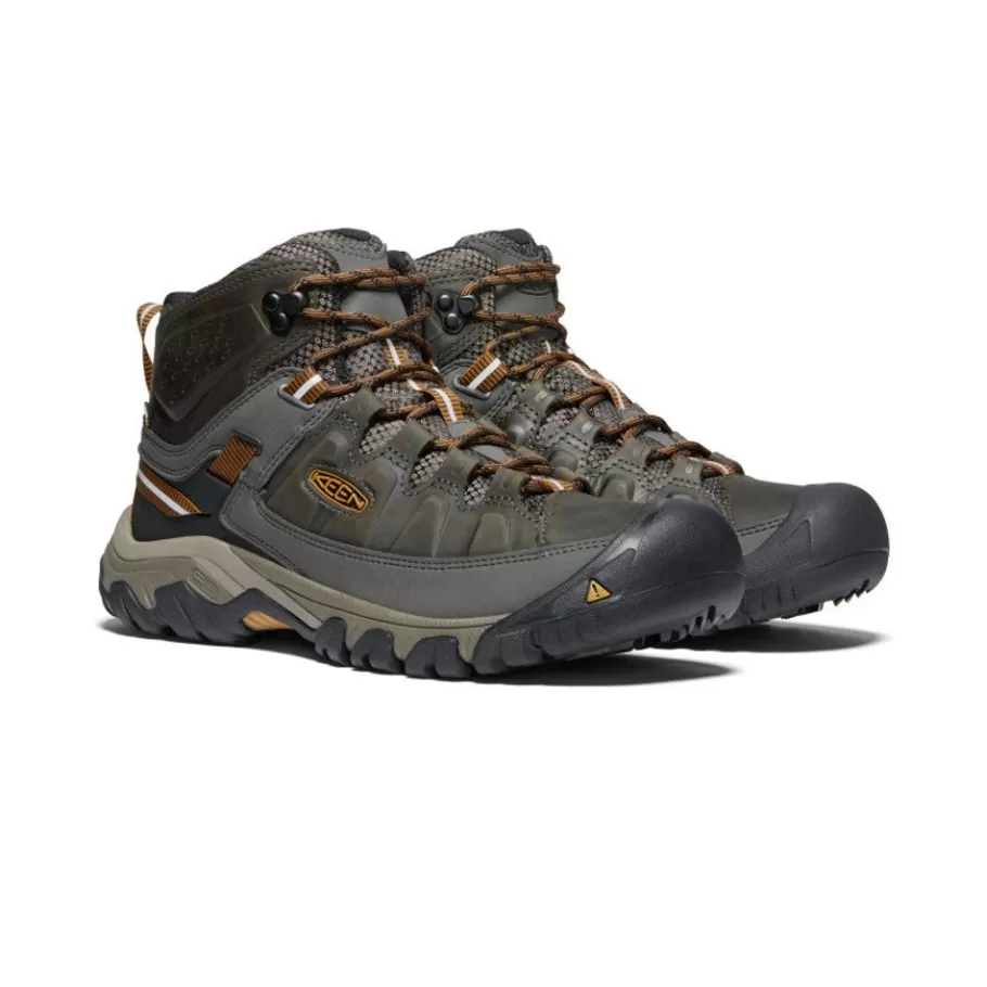 Men KEEN Boots-Men'S Targhee Iii Waterproof Mid | Black Olive/Golden Brown