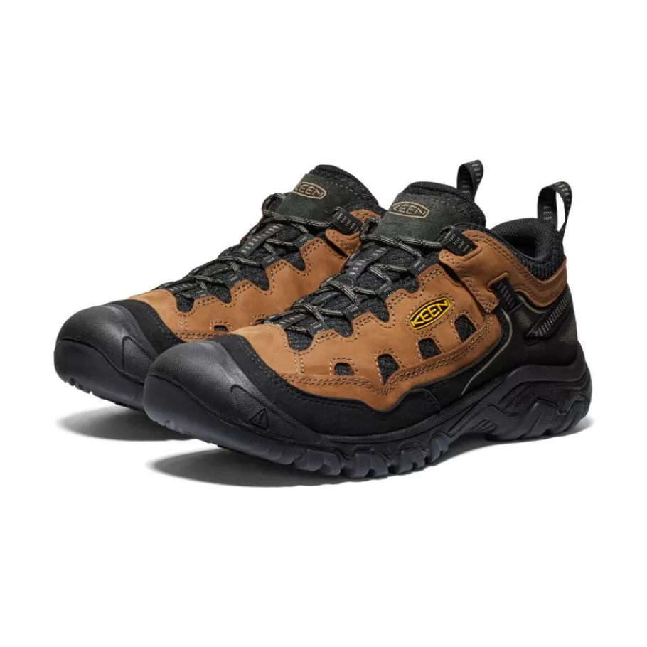 Men KEEN Shoes-Men'S Targhee Iv Vented Hiking Shoe | Bison/Golden Yellow