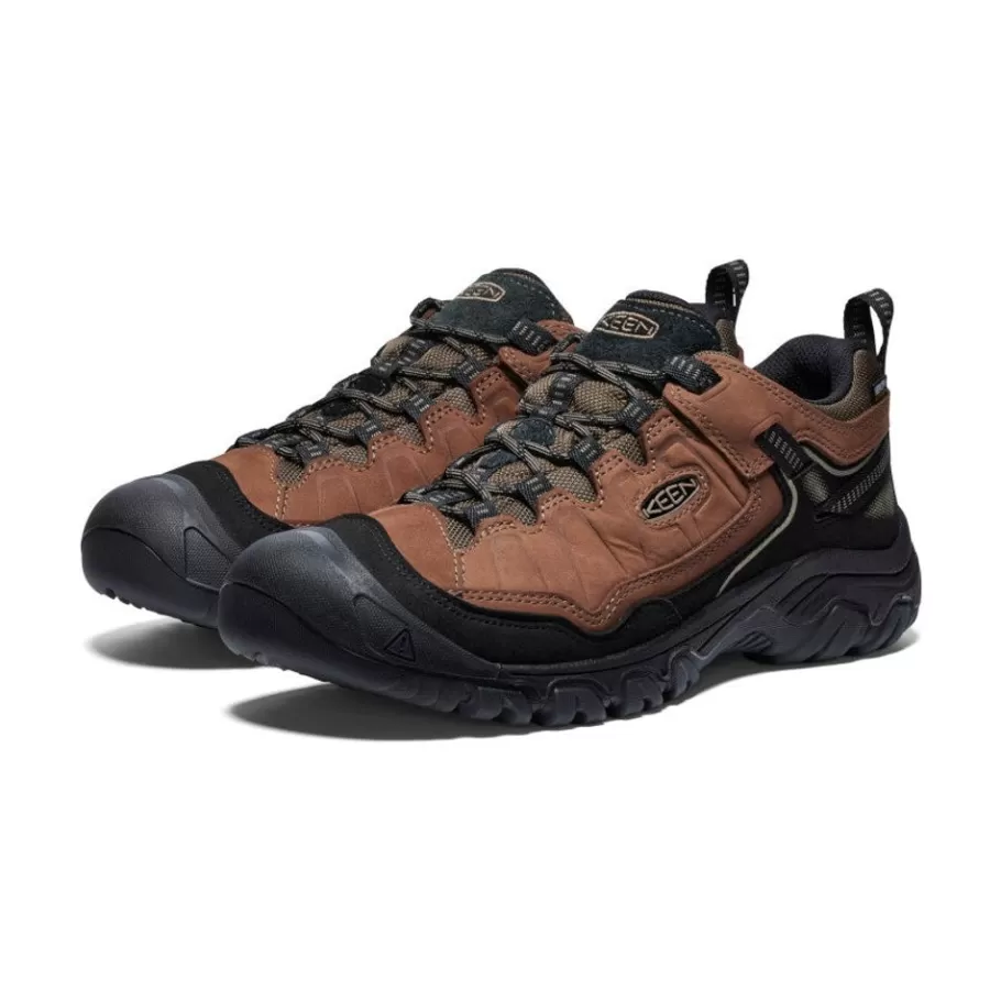 Men KEEN Shoes-Men'S Targhee Iv Waterproof Hiking Shoe | Bison/Black