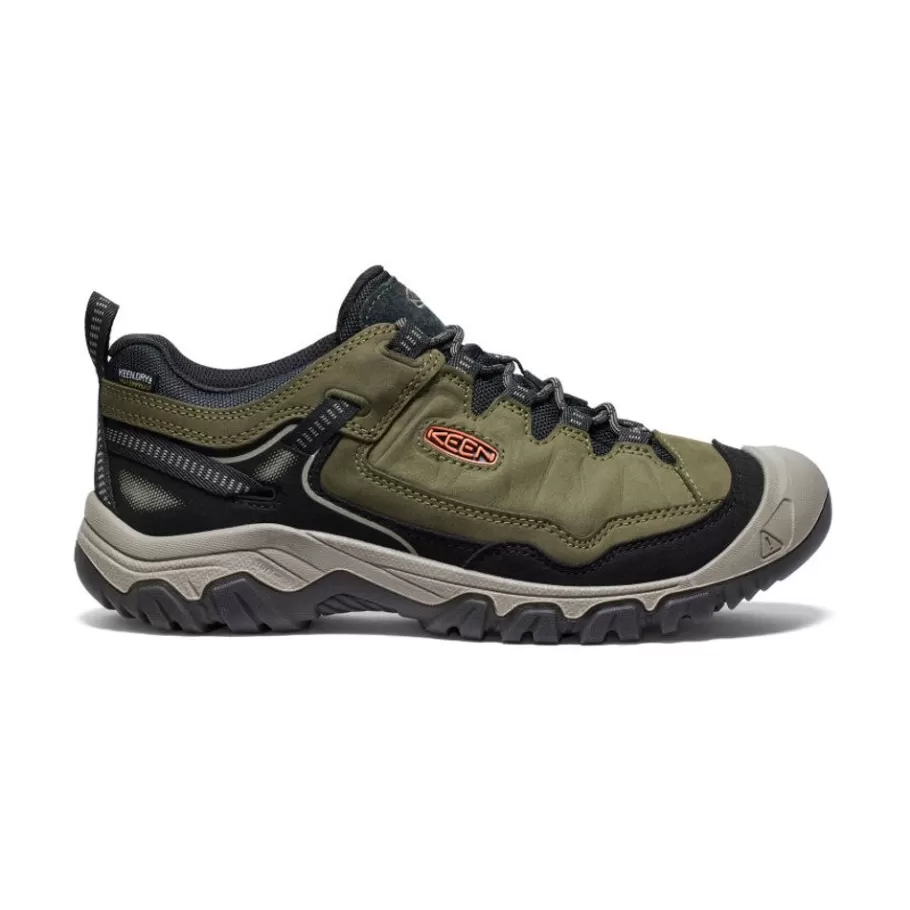 Men KEEN Shoes-Men'S Targhee Iv Waterproof Hiking Shoe | Dark Olive/Gold Flame