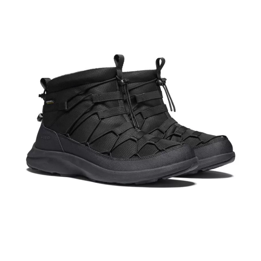 Men KEEN Slip-Ons-Men'S Uneek Snk Waterproof Chukka | Triple Black/Black