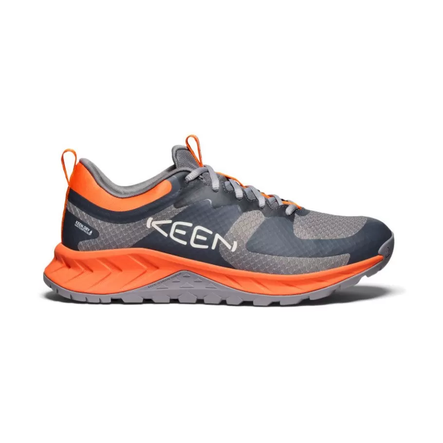 Men KEEN Shoes-Men'S Versacore Waterproof Shoe | Steel Grey/Scarlet Ibis