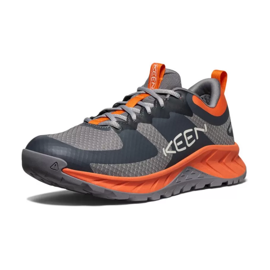 Men KEEN Shoes-Men'S Versacore Waterproof Shoe | Steel Grey/Scarlet Ibis