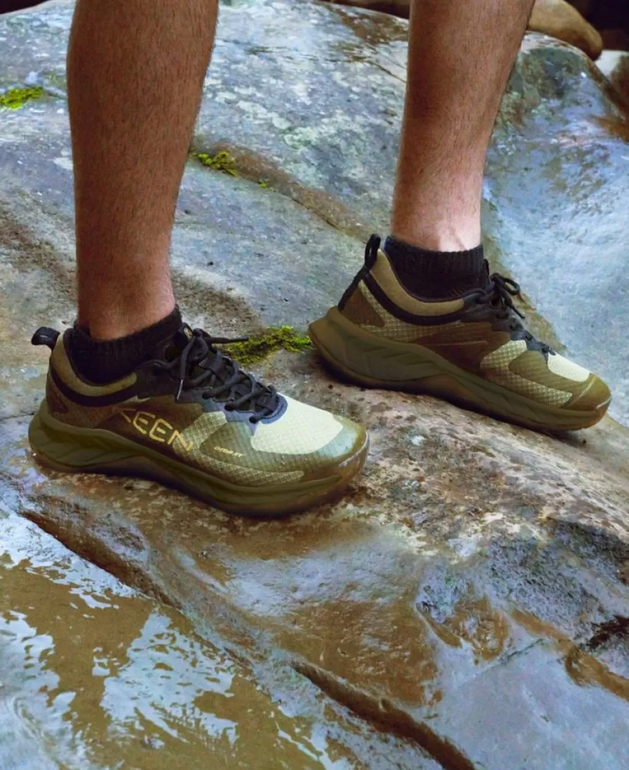 Men KEEN Shoes-Men'S Versacore Waterproof Shoe | Steel Grey/Scarlet Ibis