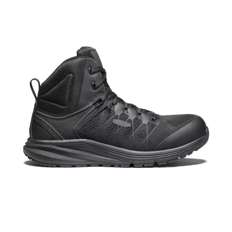 Men KEEN Work Boots & Shoes-Men'S Vista Energy Mid (Carbon-Fiber Toe) | Black/Raven