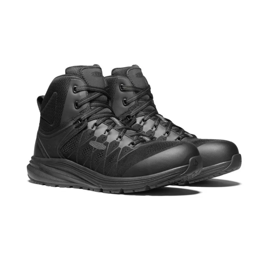 Men KEEN Work Boots & Shoes-Men'S Vista Energy Mid (Carbon-Fiber Toe) | Black/Raven