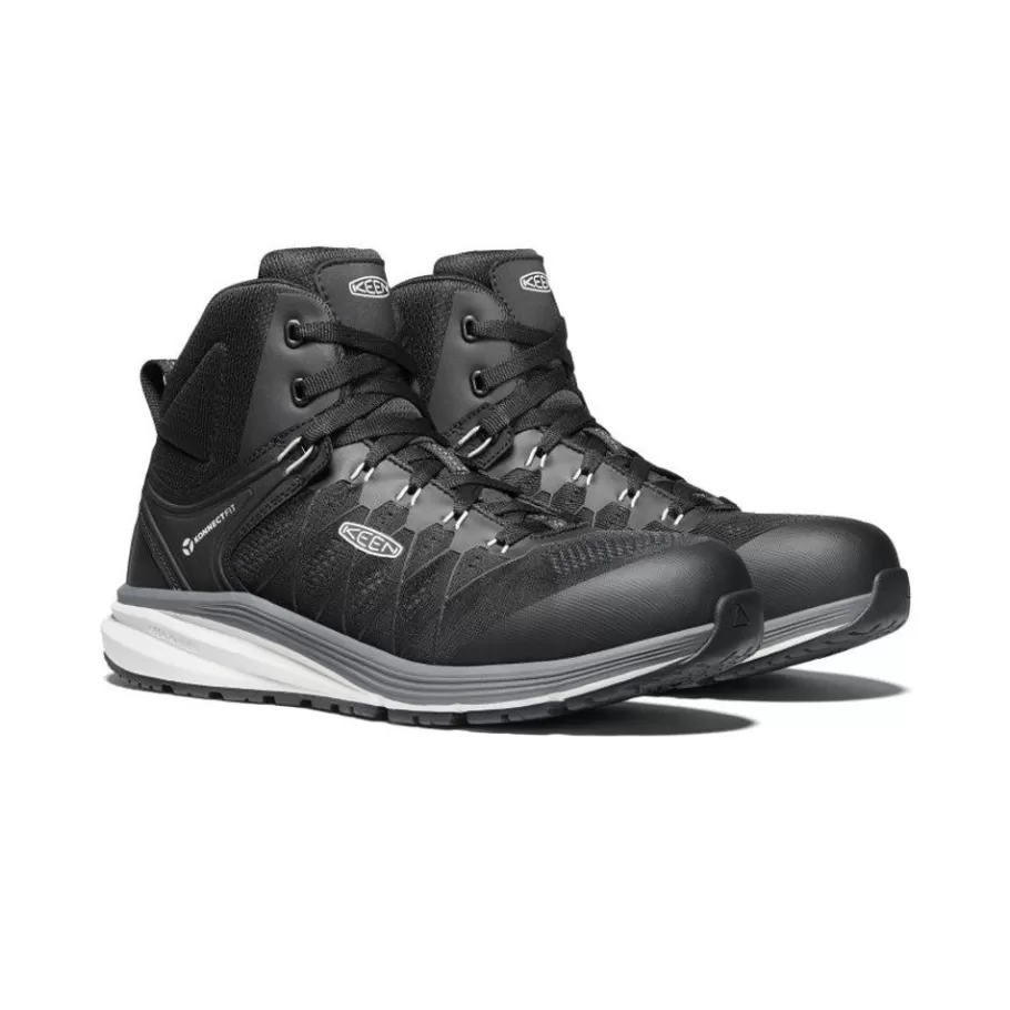 Men KEEN Work Boots & Shoes-Men'S Vista Energy Mid (Carbon-Fiber Toe) | Vapor/Black