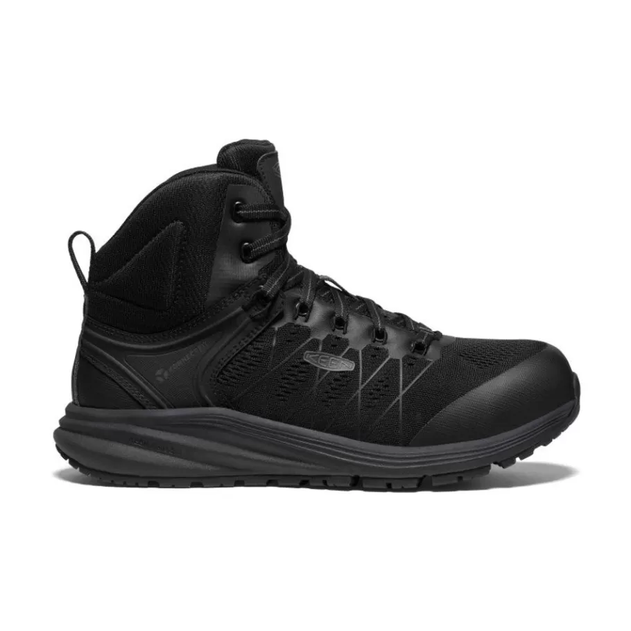 Men KEEN Work Boots & Shoes-Men'S Vista Energy Mid Int Met (Carbon-Fiber Toe) | Black/Raven