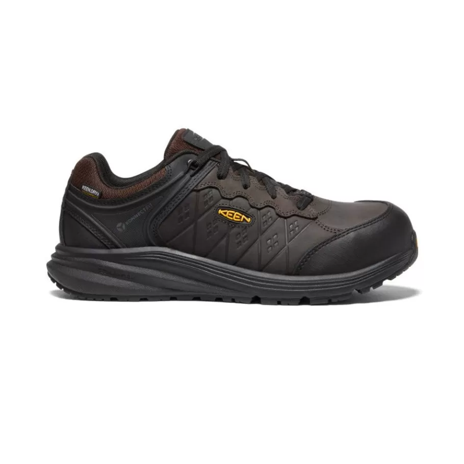 Men KEEN Work Boots & Shoes-Men'S Vista Energy+ Waterproof (Carbon Fiber Toe) | Coffee Bean/Black