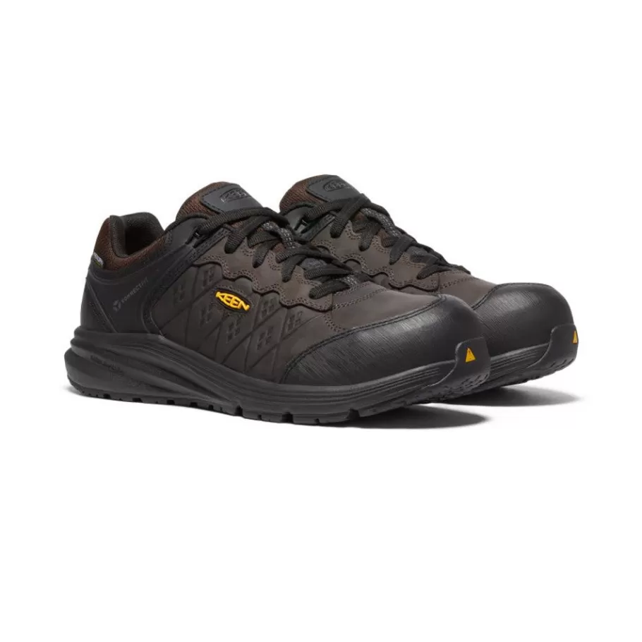 Men KEEN Work Boots & Shoes-Men'S Vista Energy+ Waterproof (Carbon Fiber Toe) | Coffee Bean/Black