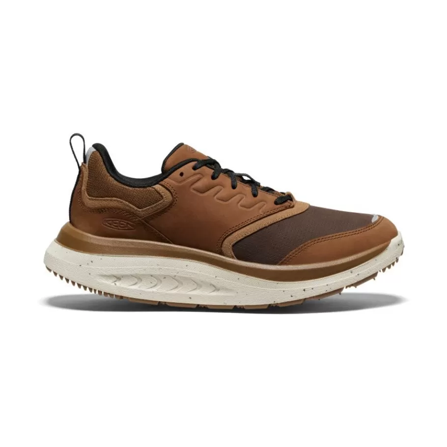 Men KEEN Shoes-Men'S Wk400 Leather Walking Shoe | Bison/Toasted Coconut