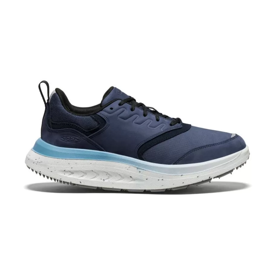 Men KEEN Shoes-Men'S Wk400 Leather Walking Shoe | Naval Academy/Blue Heaven