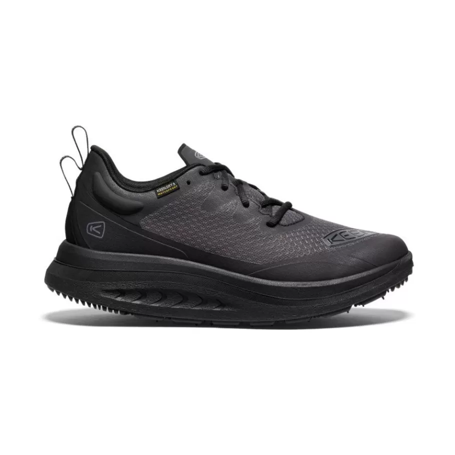 Men KEEN Shoes-Men'S Wk400 Waterproof Walking Shoe | Black/Black