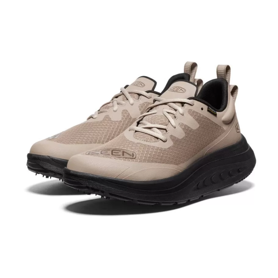 Men KEEN Shoes-Men'S Wk400 Waterproof Walking Shoe | Timberwolf/Black