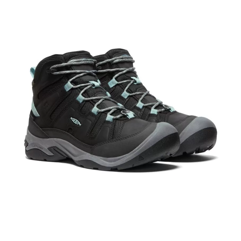 Women KEEN Boots-Women'S Circadia Polar Waterproof Boot | Black/Cloud Blue