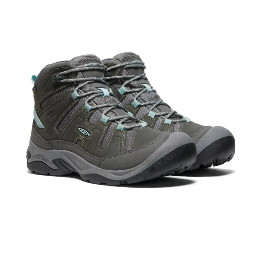 Women KEEN Boots-Women'S Circadia Waterproof Boot | Steel Grey/Cloud Blue