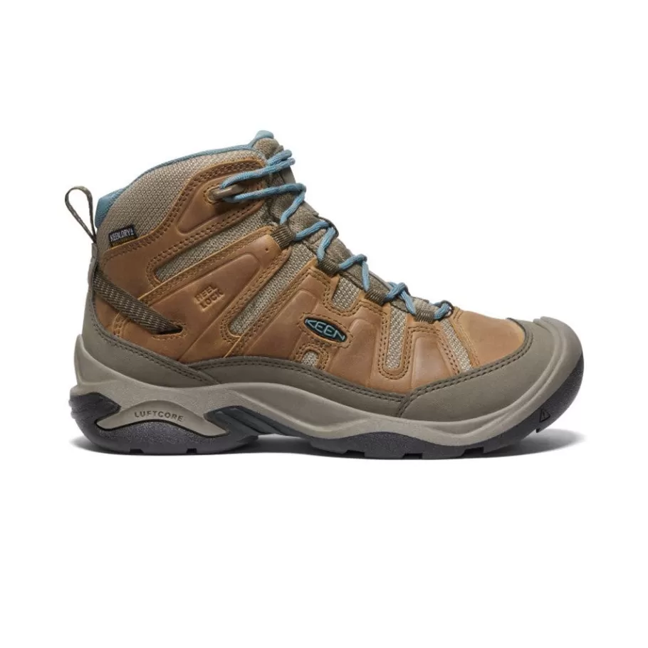 Women KEEN Boots-Women'S Circadia Waterproof Boot | Toasted Coconut/North Atlantic