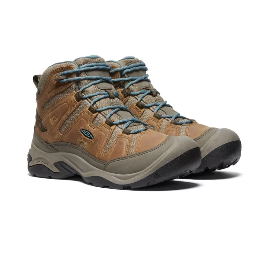 Women KEEN Boots-Women'S Circadia Waterproof Boot | Toasted Coconut/North Atlantic