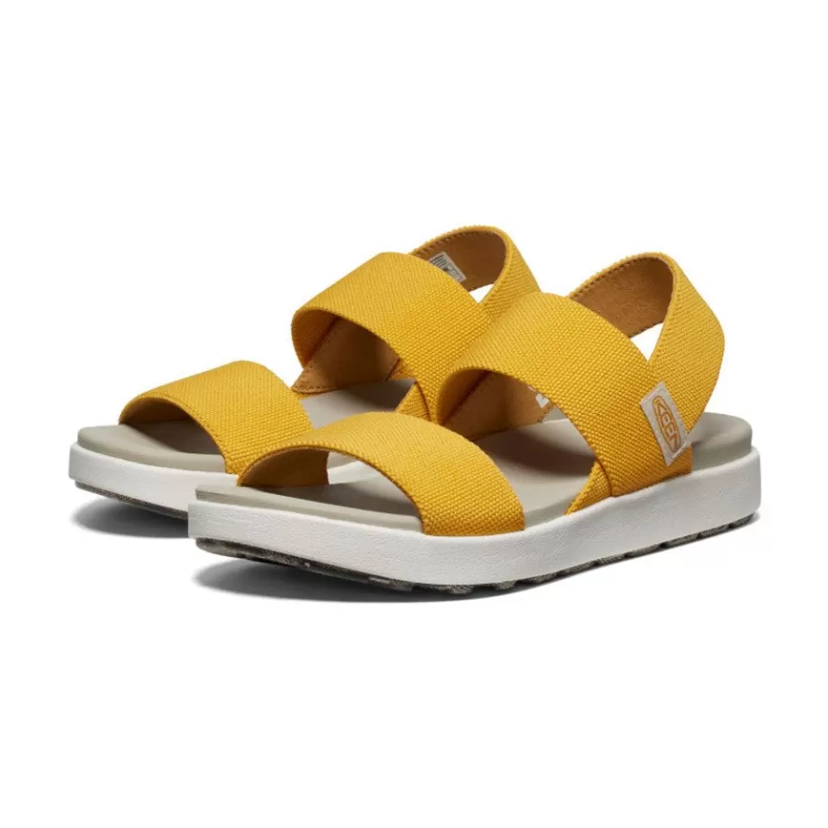 Women KEEN Sandals-Women'S Elle Backstrap Sandal | Golden Yellow/Star White