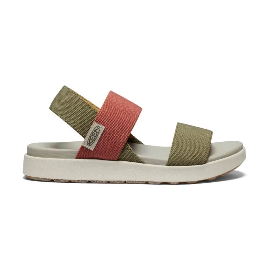 Women KEEN Sandals-Women'S Elle Backstrap Sandal | Martini Olive/Baked Clay