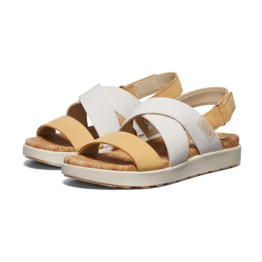 Women KEEN Sandals-Women'S Elle Criss Cross Sandal | Birch/Curry