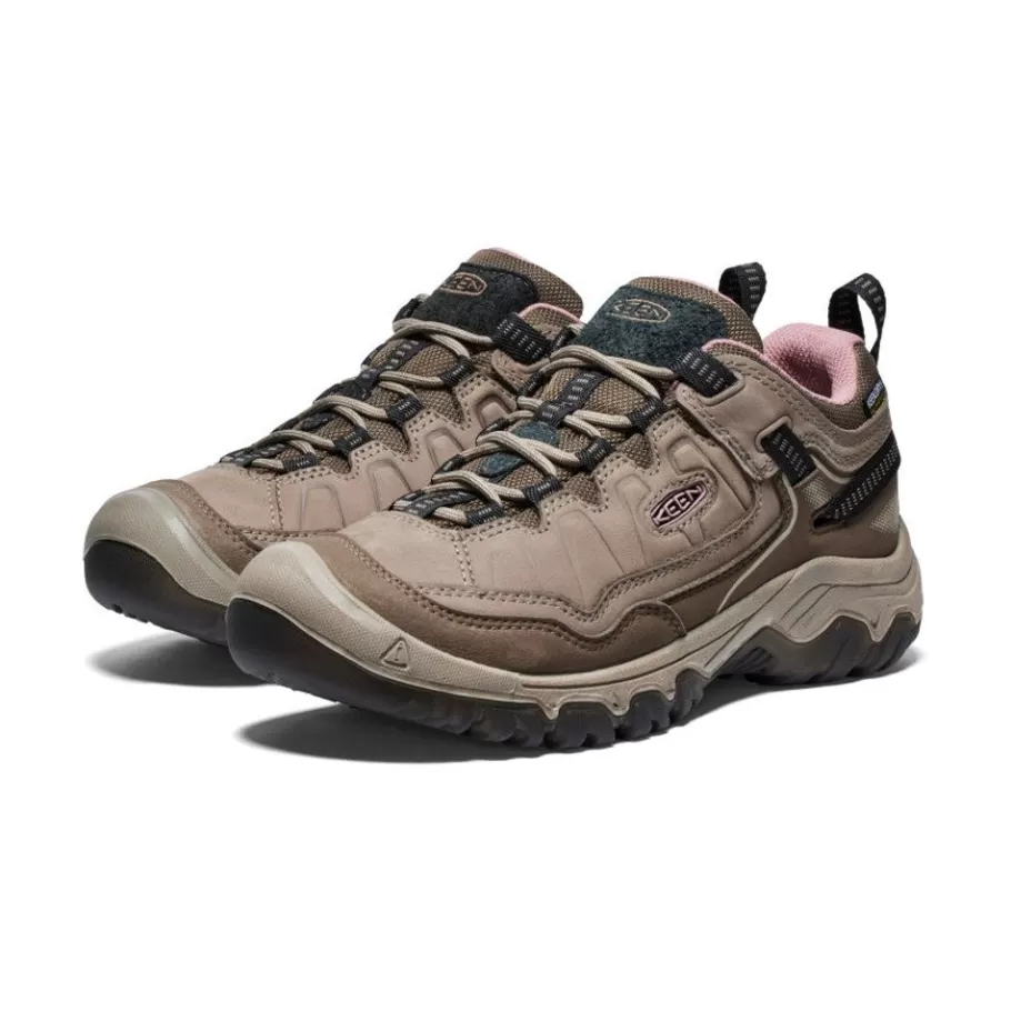 Women KEEN Shoes-Women'S Targhee Iv Waterproof Hiking Shoe | Brindle/Nostalgia Rose