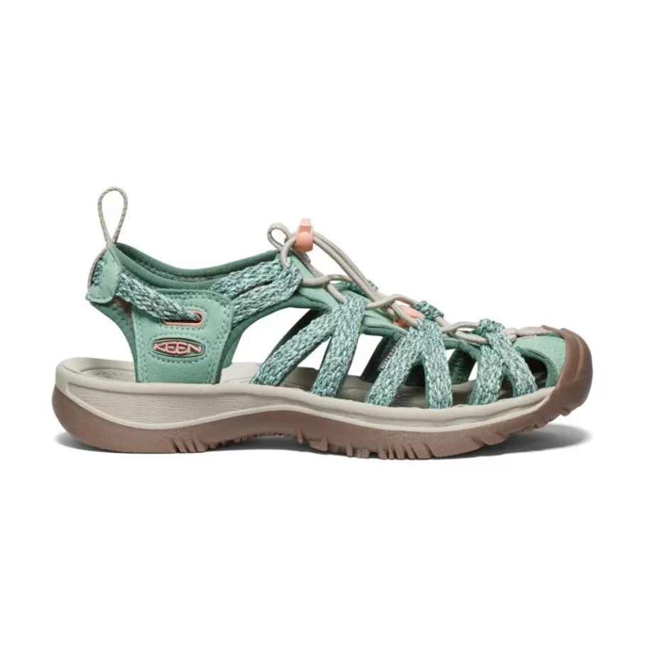 Women KEEN Sandals-Women'S Whisper | Granite Green/Peach Parfait