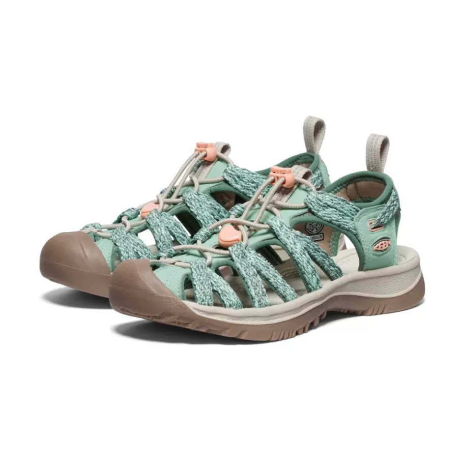 Women KEEN Sandals-Women'S Whisper | Granite Green/Peach Parfait