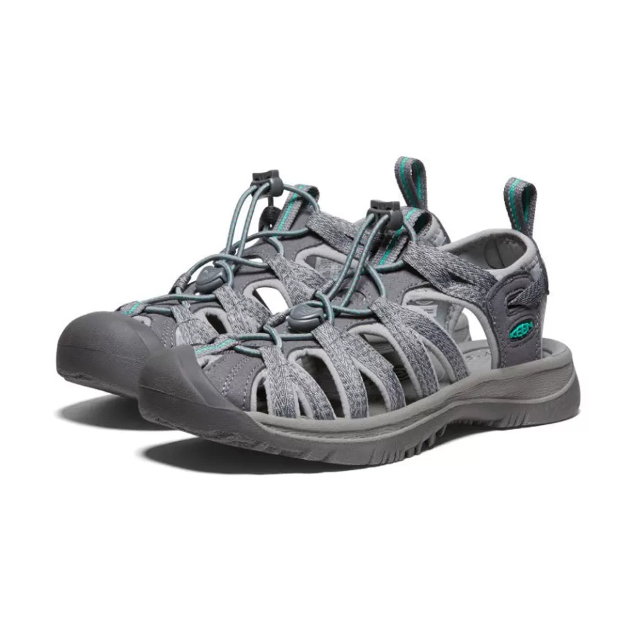 Women KEEN Sandals-Women'S Whisper | Medium Grey/Peacock Green