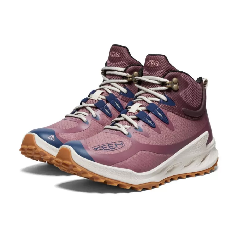 Women KEEN Boots-Women'S Zionic Waterproof Hiking Boot | Nostalgia Rose/Peach Parfait